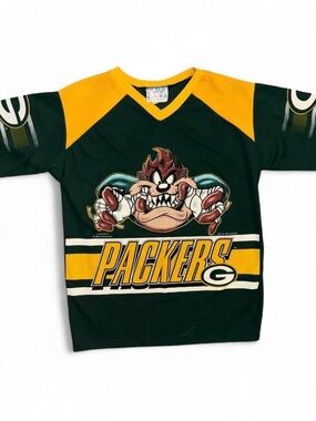 Vintage Team Glasgow Tasmanian Devil Packers Jersey Looney Toones Youth XL